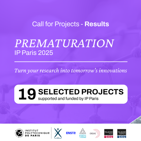 19 projets lauréats de l'Appel à Projets Prématuration 2025 d’IP Paris